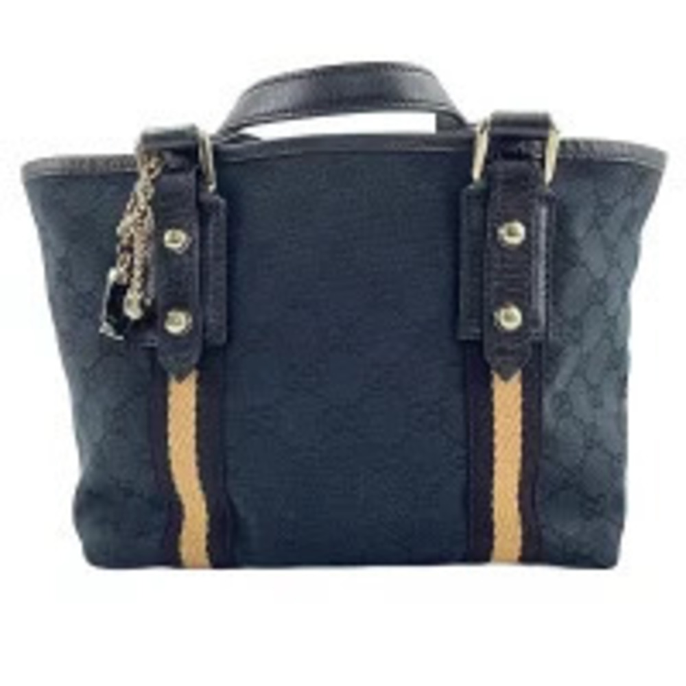 Gucci GG Canvas Sherry Shoulder Bag Black